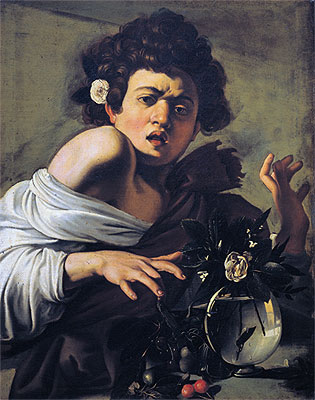 Jüngling von einer Eidechse gebissen | Caravaggio | Gemälde Reproduktion
