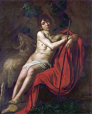 St. John the Baptist in the Wilderness | Caravaggio | Painting Reproduction