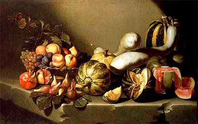 Still Life with Fruit on a Stone Ledge | Caravaggio | Painting Reproduction