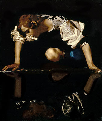 Narcissus, c.1608/10 | Caravaggio | Painting Reproduction