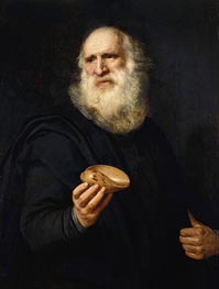 A Bearded Old Man with a Shell | Michiel Jansz Miereveld | Gemälde Reproduktion