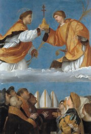 Adoration of the True Cross with the Saints Faustino and Giovita | Moretto da Brescia | Painting Reproduction
