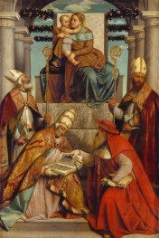 Virgin and Child Enthroned with the Four Fathers of the Latin Church | Moretto da Brescia | Painting Reproduction