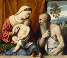 The Virgin and Child with St Jerome | Moretto da Brescia | Painting Reproduction