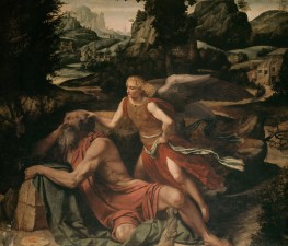 The Prophet Elijah, Comforted by the Angel | Moretto da Brescia | Painting Reproduction