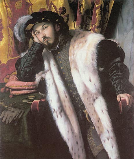 Portrait of a Young Man, c.1542 | Moretto da Brescia | Gemälde Reproduktion