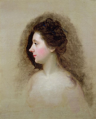 Portrait of Catherine Maria 'Kitty' Fisher, c.1765 | Nathaniel Hone | Gemälde Reproduktion