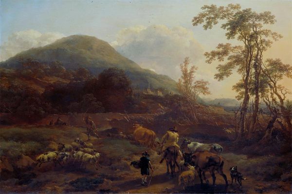 The Three Droves | Nicolaes Berchem | Painting Reproduction