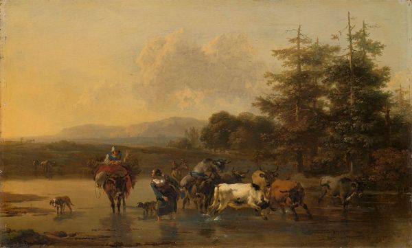 The Cattle Herd | Nicolaes Berchem | Painting Reproduction