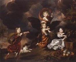 Portrait of Four Children as Mythological Figures | Nicolaes Maes | Painting Reproduction