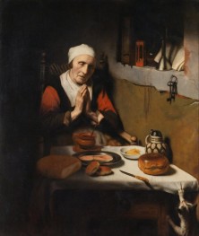 Old Woman Saying Grace (The Prayer without End) | Nicolaes Maes | Painting Reproduction