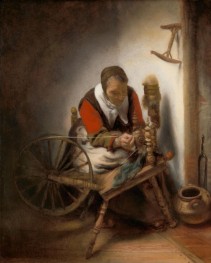 The Spinner | Nicolaes Maes | Painting Reproduction