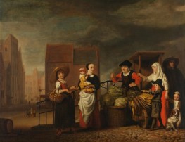 Vegetable Market | Nicolaes Maes | Painting Reproduction