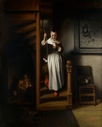 The Listening Housewife | Nicolaes Maes | Painting Reproduction