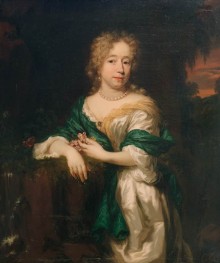 Portrait of a Lady in a White Dress and Blue Cloth | Nicolaes Maes | Painting Reproduction