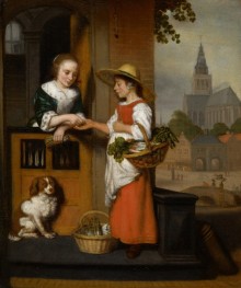 Vegetable Seller | Nicolaes Maes | Painting Reproduction