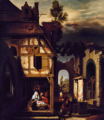 Adoration of the Shepherds, c.1660 | Nicolaes Maes | Painting Reproduction
