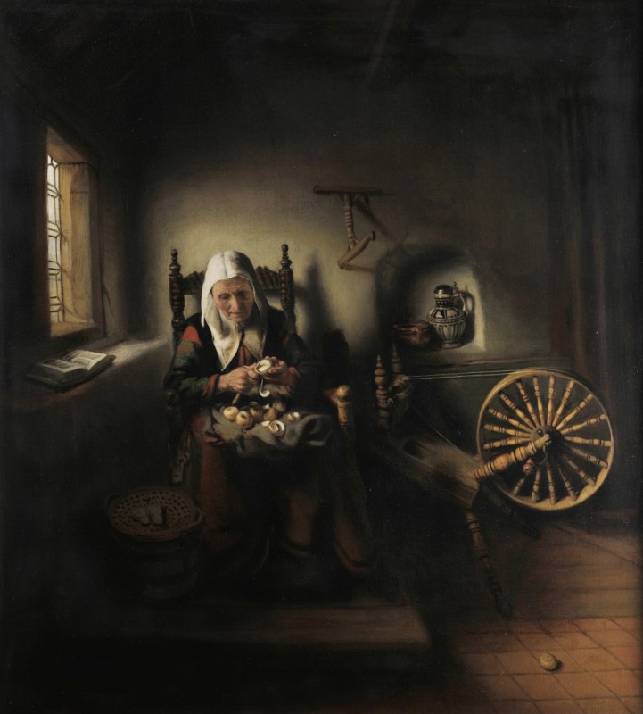 Nicolaes Maes | An Old Woman Peeling Apples, 1655 An Old Woman Peeling Apples, 1655 | Nicolaes Maes