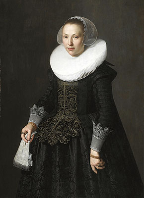 Portrait of a Lady, 1633 | Nicolaes Pickenoy | Gemälde Reproduktion