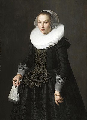 Portrait of a Lady, 1633 by Nicolaes Pickenoy | Painting Reproduction