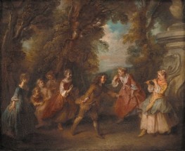Children at Play in the Open | Nicolas Lancret | Painting Reproduction
