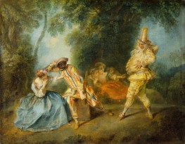 An Italian Comedy Scene | Nicolas Lancret | Painting Reproduction