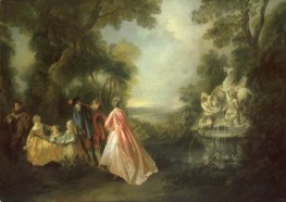 The Dance at the Pegasus Fountain | Nicolas Lancret | Painting Reproduction