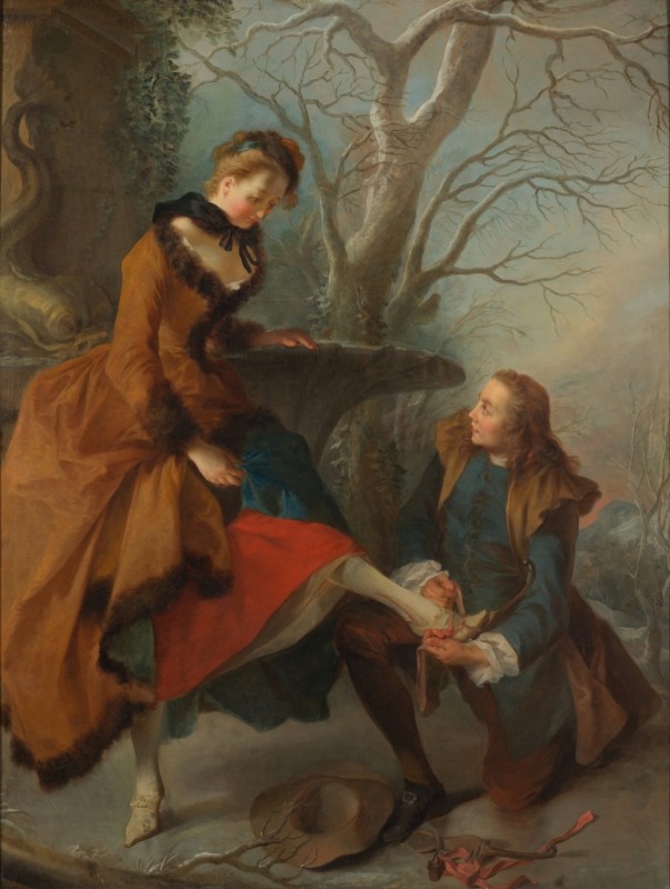 Fastening the Skate, 1743 | Nicolas Lancret