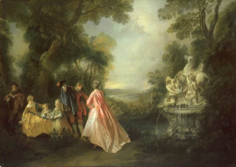 The Dance at the Pegasus Fountain, n.d. | Nicolas Lancret