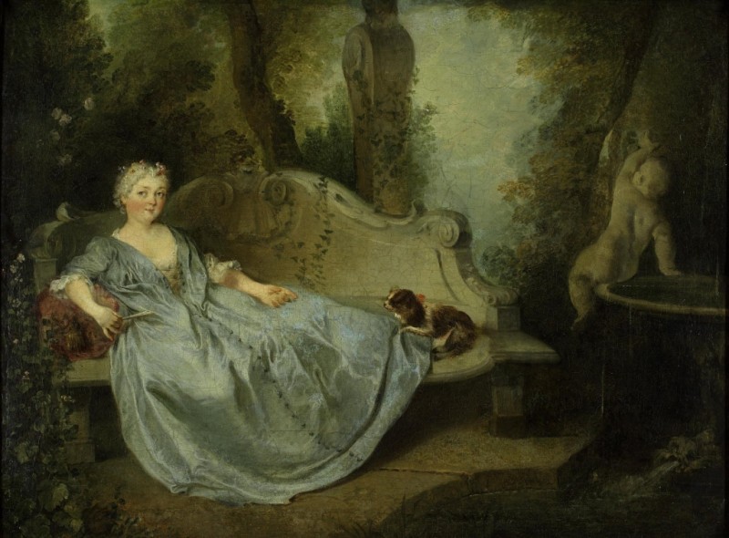 Portrait of a Lady in a Garden, c.1730/40 | Nicolas Lancret