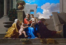 The Holy Family on the Steps, 1648 by Nicolas Poussin | Painting Reproduction