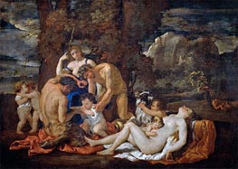 Bacchus' Childhood, undated by Nicolas Poussin | Painting Reproduction