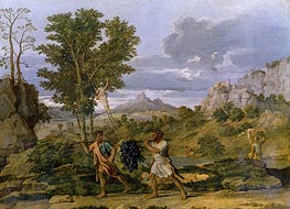 Autumn (The Bunch of Grapes Taken from the Promised Land), c.1660/64 by Nicolas Poussin | Painting Reproduction