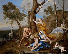 The Nurture of Jupiter | Nicolas Poussin | Painting Reproduction