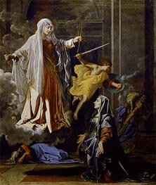 Saint Francoise Romana and the Miracle of the Plague, c.1657 by Nicolas Poussin | Painting Reproduction