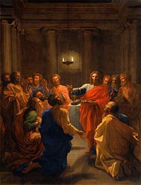 Christ Instituting the Eucharist (The Last Supper) | Nicolas Poussin | Gemälde Reproduktion