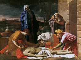 Entombment of Christ, c.1655/57 by Nicolas Poussin | Painting Reproduction