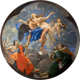 Truth Stolen Away by Time Beyond the Reach of Envy and Discord, 1641 by Nicolas Poussin | Painting Reproduction