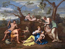 Nymphs Feeding the Child Jupiter, c.1650 by Nicolas Poussin | Painting Reproduction