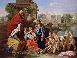 The Holy Family, c.1651 by Nicolas Poussin | Painting Reproduction