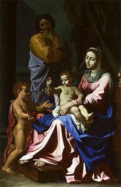 The Holy Family with the Infant Saint John the Baptist, 1655 by Nicolas Poussin | Painting Reproduction