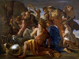Moses Sweetening the Waters of Marah, c.1627/28 by Nicolas Poussin | Painting Reproduction