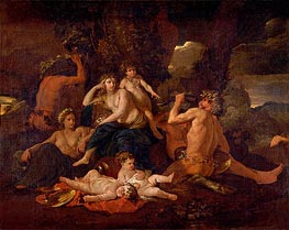 The Childhood of Bacchus, c.1630 by Nicolas Poussin | Painting Reproduction