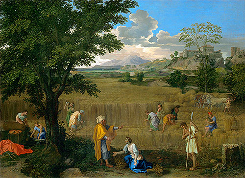 Summer (Ruth and Boaz), c.1660/64 | Nicolas Poussin | Gemälde Reproduktion