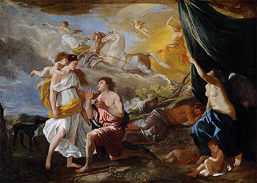 Selene and Endymion | Nicolas Poussin | Painting Reproduction