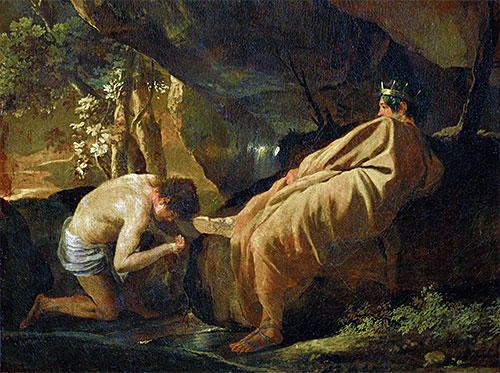 Midas at the Source of the River Pactolus | Nicolas Poussin | Painting Reproduction