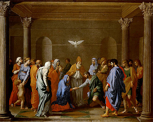 The Marriage of the Virgin, c.1638/40 by Nicolas Poussin | Painting Reproduction