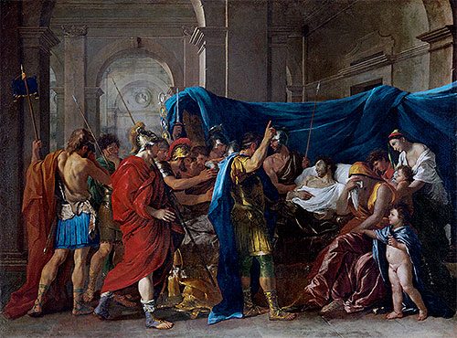 The Death of Germanicus, 1627 | Nicolas Poussin | Gemälde Reproduktion