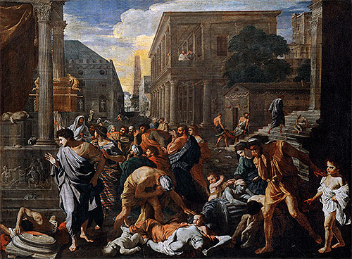 The Plague of Ashdod (The Philistines Struck by the Plague), c.1630/31 | Nicolas Poussin | Gemälde Reproduktion