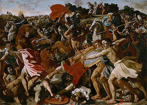 Victory of Joshua over the Amalekites, c.1625/26 | Nicolas Poussin | Painting Reproduction